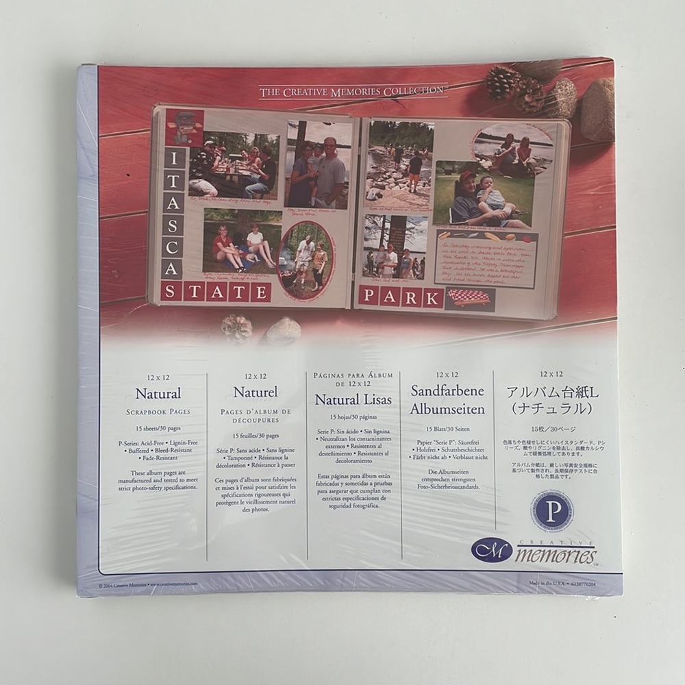 Creative Memories - Natural Scrapbook Pages - 12x12 - 15 sheets / 30 Pages - NEW